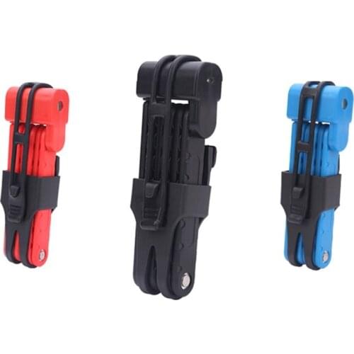 Foldable Bicycle Anti-Theft Lock Compact Extreme Bike Security Chain Lock Bars Heavy Duty Outdoor Riding Security Parts