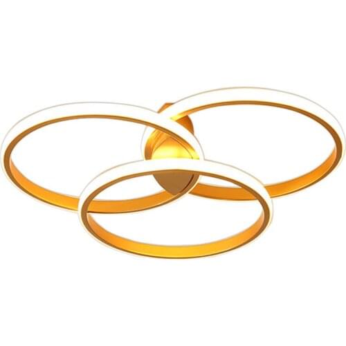 Modern LED Ceiling Lights white&Gold frame chandelier For Living Room Bedroom Dining Room Home Indoor Lighting Circle Rings