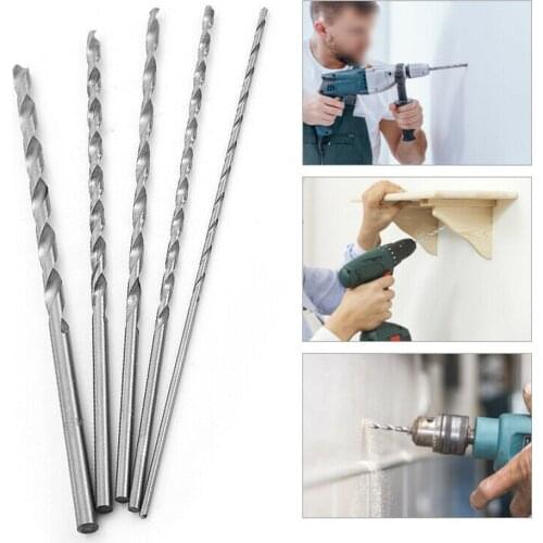Drill Bit HSS 2.5-6.5mm Diameter 160-300mm Extra Long Hole Saw Metal Drilling Hand Woodworking Electric Tool Accessories