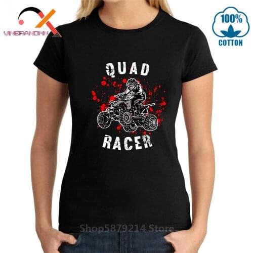Vintage Splash Design Quad Racer T shirt woman ATV Offroad Quad Motorbike T-shirt Quad Motorcycle tshirt ATV Quad Dirt Bike Tees
