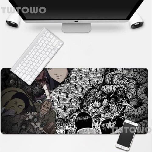 Funny Ito Junji Custom Computer Mouse Pad Cartoon Art Soft Gamer Laptop Office Decoration Desktop Mouse Pad Keyboard Pad