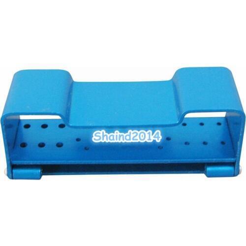 1PC Dental Opening bur Block holders Autoclavable Disinfection Box B034 Blue