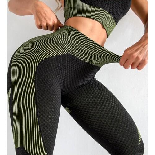 1 Pcs Splicing Woman Seamless Legging Yoga Pants Sports High Waist Full Length Workout Leggings for Fittness