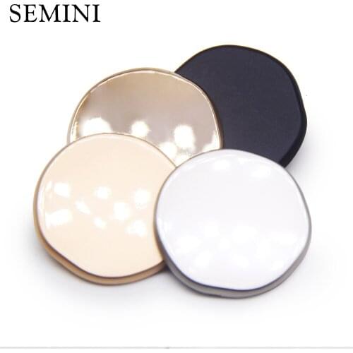 10pcs Fashion 30mm Big Decorative Buttons High Quality Plane Black Gold Buttons For Overcoat Sewing Garment Accessory DIY