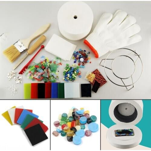 15pcs/set Professional Microwave Kiln Tool Set Stained Glass Fusing Supplies DIY Kits