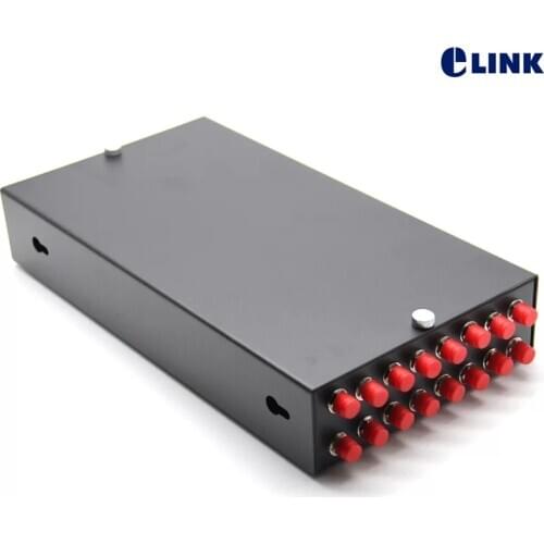 16 cores FTTX FTTH terminal box include FC pigtail&adapter SPCC 16 ports FC fiber optic patch panel SM ELINK 1.2mm thickness