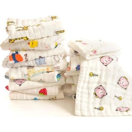 5pcs Square Baby Towel Muslin Cloth Hand Face Wipes Saliva Bib Handkerchief Kids Bath Towels toalha de banho infantil