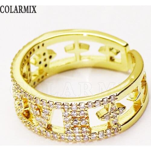 8 Pcs Gold color Love charms rings Open rings High quality jewelry Rings jewelry rings Gift for women jewelry Gift 51335