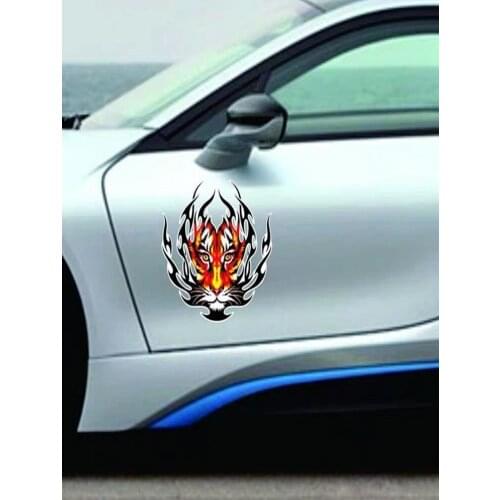 Tiger head car sticker tiger body decoration personality creative scratch cover waterproof decoration sticker for Acura car
