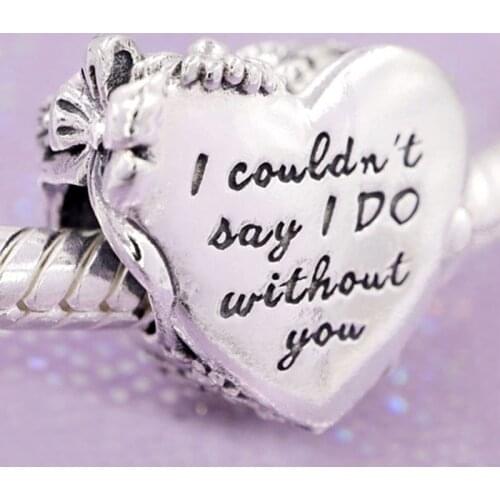 Original Maid Of Honor Heart With Flower Beads Fit 925 Sterling Silver Bead Charm Europe Bracelet Bangle Diy Jewelry