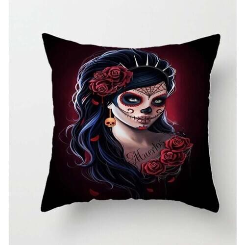 1 Piece of 45 Cmx45cm Fashion Beauty Pattern Cotton Linen Throw Pillow Cushion Cover Car Home Sofa Decorative Pillow Cover