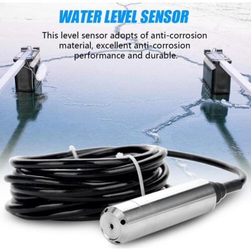DC24V 4-20mA Throw-In Type Liquid Level Sensor For Detecting 0-5m Range Depth Tool liquid Sensor With 6m cable Level Transmitter