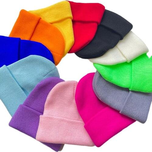 Children Parent-Child Hats Autumn And Winter Knitted Hats For Boys And Girls Warm Hats Large Stretch Adult Woolen Hats