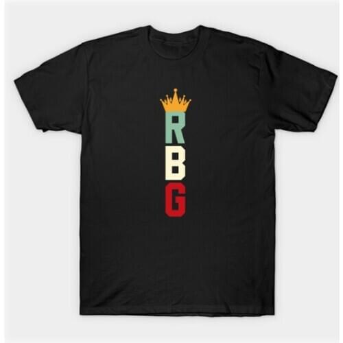 Notorious RBG Ruth Bader Ginsburg T-Shirt Gift Women Belong In All Places Decisions Made Round Neck Character Print Tees