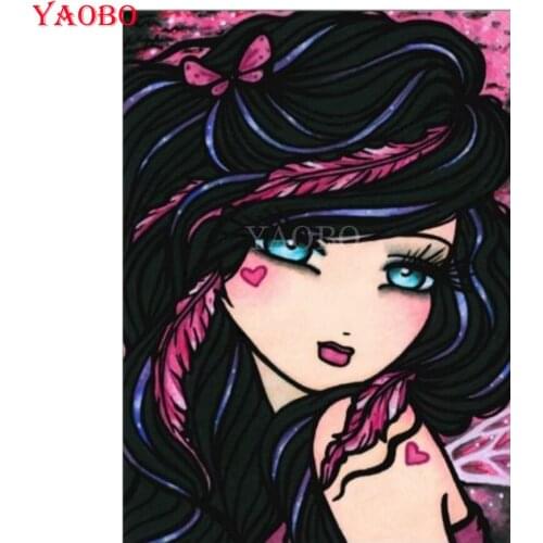 60x80cm Japanese cartoon girl diamond painting diy by hand Diamond mosaic full square resin diamond embroidery patterns
