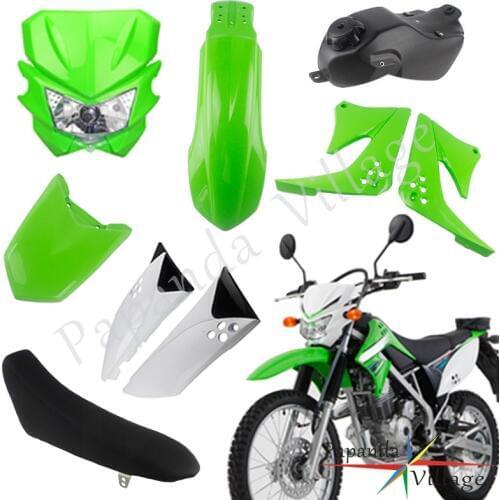 Motorcycle Motocross Plastic Fairing Body Kit For Kawasaki KLX150 KLX150S 2009-2012 Headlight Side Cover Fender Seat Fuel Tank