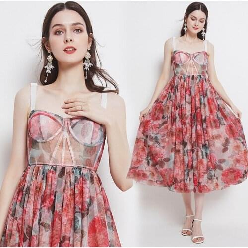 Konozine Red Summer Dresses