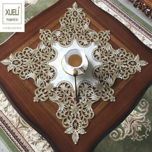 Square lace mantel Embroidery Table Runner Fabric Tea table cloth,Table mat table Cover decoration toalha de mesa tapetes