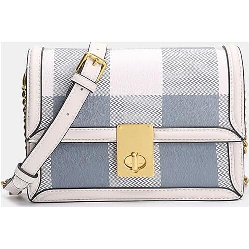 2021 New Fashion All-match High-end Sense of Square Pattern Chain Small Square Bag Ladies Shoulder Diagonal Bag Sac Luxe Femme