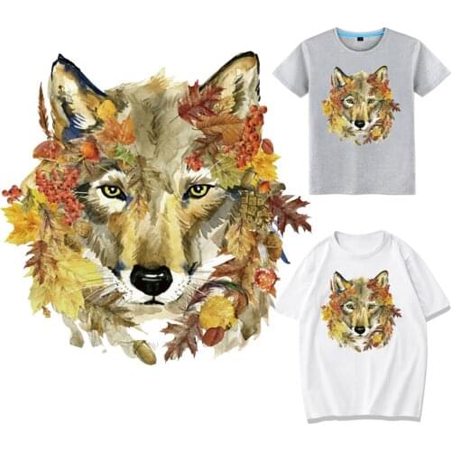 Lone Wolf Patches Thermal Stickers on Clothes Iron-on Transfers for Clothing Thermoadhesive Patch Pvc Diy Applique for Hoodie