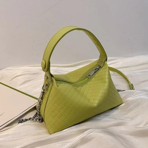 Solid color Weave Tote bag 2021 Summer New High-quality PU Leather Womens Designer Handbag Luxury brand Shoulder Messenger Bag