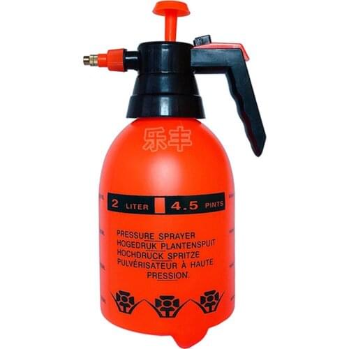 2L/3L Orange Hand Pressure Trigger Sprayer Bottle Adjustable Copper Nozzle Head Manual Air Compression Pump Spray Bottle 1 Pcs