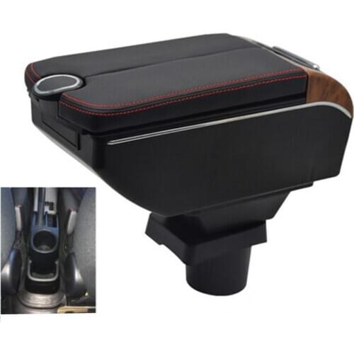 For prius c Armrest Box Double doors open 7USB interface Centre Console Storage Box Arm Rest Car accessories armrests