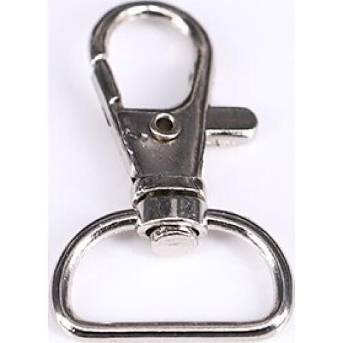23*39mm Silver Plated Metal Trigger Snap Lobster Claws Swivel Hardware Hook Clasp Sewing for Bag Key Ring 20piece/K382