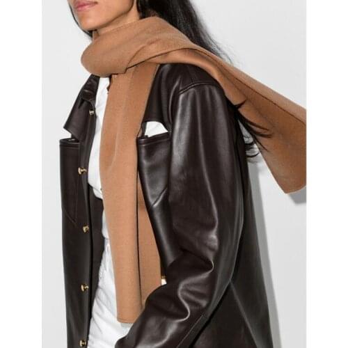 Handmade Scarf Classic Camel Black Gray 90% Wool 10% Cashmere Scarf Wrap