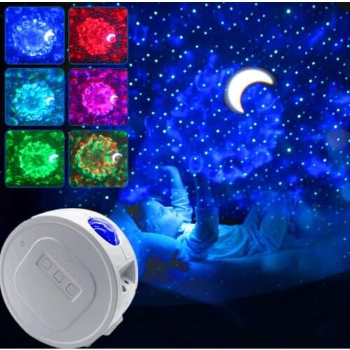 Stary Sky Projector Night Light LED Moon Star Nebula Night Light Ocean Wave Water Wave Night Lamp Laser Christmas Gifts