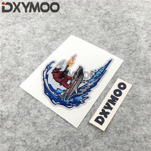 Car Styling Cute Bear Shooting Weapon Shark Surfing Cool Auto Whole Body Window Decals 3M