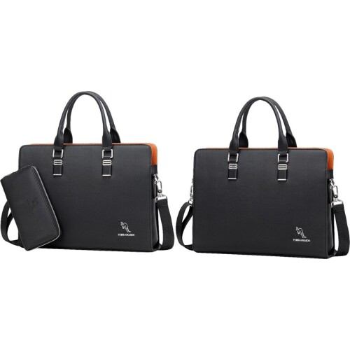 YUESKANGAROO Mens Business Messenger Bags Handbag Men Crossbody Bag Laptop Bag Laptop Briefcase for Men Shoulder Bags Black