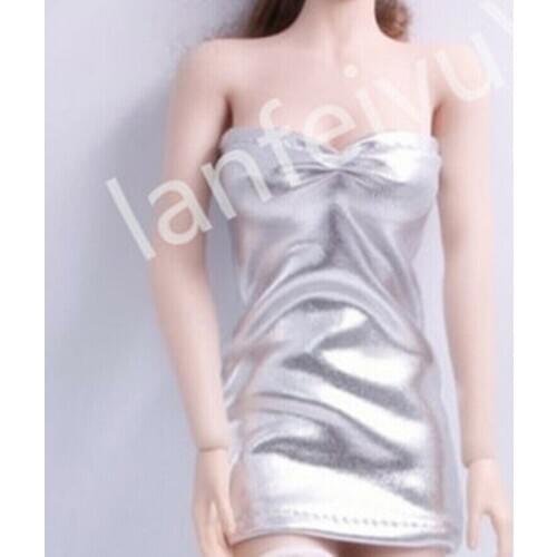 TBLeague PHICEN 1/12 Female Sexy Top Silver Dress for 6" figure Doll Toys