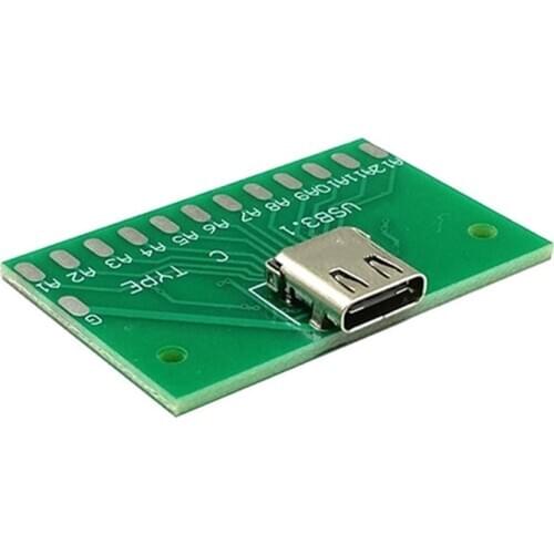 Type-C Bus Test Board USB 3.1 With PCB 24P Female Connector Adapter Board Test Current Conduction