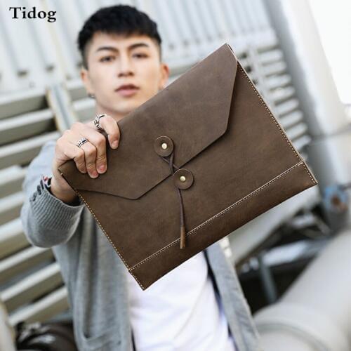 Tidog Vintage mens envelope bag IPAD clutch bag