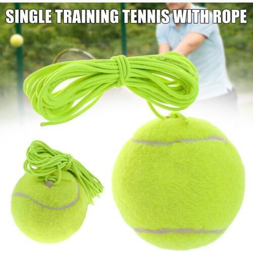 Tennis Trainer Tennis Ball Practice Single Self-Study Training Rebound Tool with Elasctic Rope EIG88
