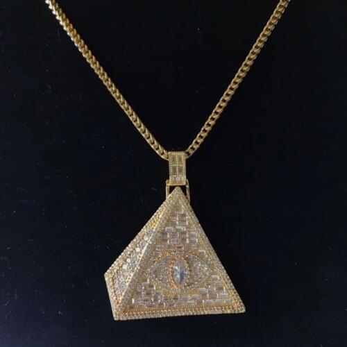 Iced out eye pendant hiphop jewelry