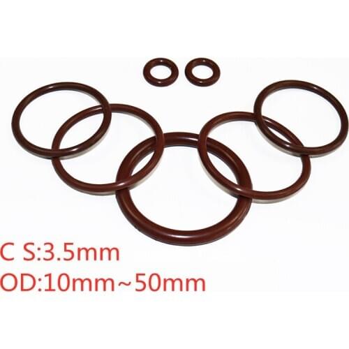 CS 3.5mm OD 10mm~50mm fluorine rubber O-rings seal ring