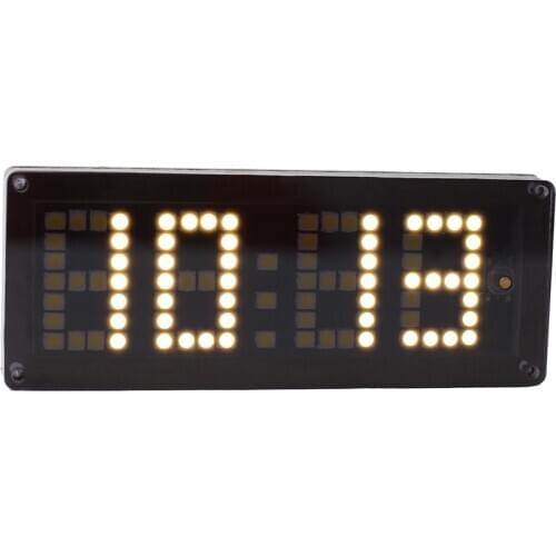 USB RTC Electronic Clock Display Module 4Bit LED Dot Matrix Display Temperature Voltage Monitor Real Time Clock Warm White Color