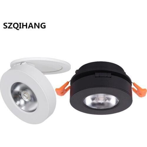 AC110V/AC220V 7W/10W/12W Recessed led down light COB LED Spot Lamp Dimmable Adjustable Ceiling Downlight
