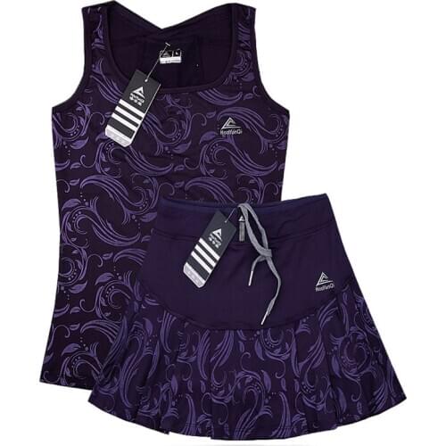 High Qaulity Tennis Skorts with Safety Short For Girls , Womens Badminton Skirts Vest, Female High Elastic Waist Stretch Skirt