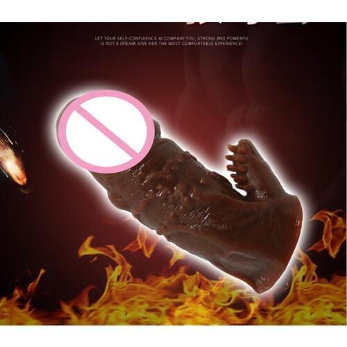 Liquid Silicone Thick Condoms Reusable Penis Sleeve Penis Enlargement Rings Cock Massage Dildo Extender Sex Toy For Men