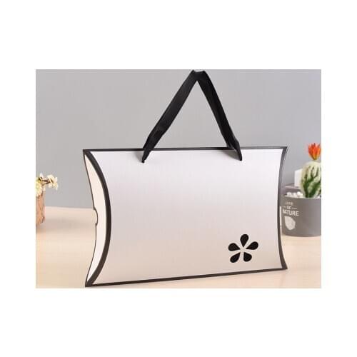 10pcs/lot Large Size Paper Bag Pillow Shape Cosmetic/Scarf Boxes White Craft Paper Gift Packaging Clothing Box Cardboard Carton