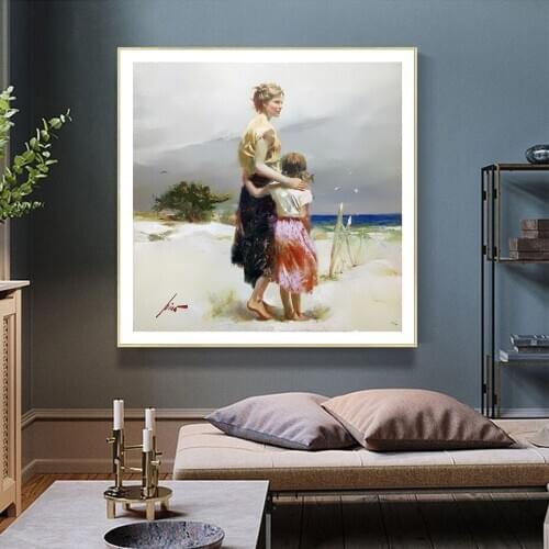 Abstract Canvas Paintings Woman and Child Wall Art Oil Painting Prints Poster Living Room Decor Decorative Paintings Home Decor