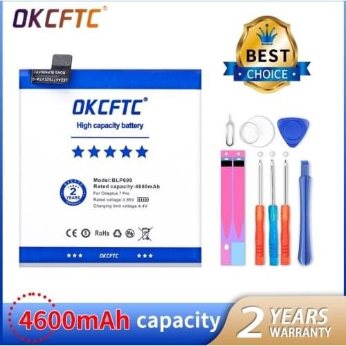 Original for OnePlus 7 Pro One Plus 7Pro Phone Battery BLP699 4600mAh High Capacity One Plus Phone Batteries Free Tools Phone