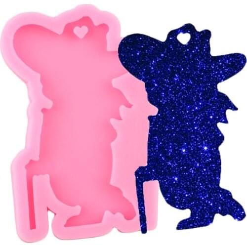 Shiny Glossy People Silicone Mold Epoxy Resin Keychains MoldsDIY Handmade Charms Mould Jewelry Making Necklace Moulds