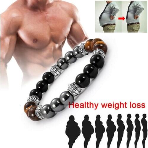 Vintage Hematite Tiger Eye Beads Bracelets Men Natural Obsidian Bracelet for Women Magnetic Health Protection Fashion Jewelry