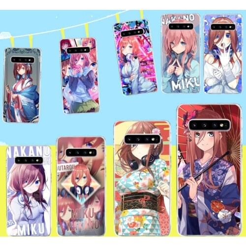 Cartoon Anime Miku Nakano Phone Case for Samsung S9 plus S5 S6 S7 edge S8 S10 plus