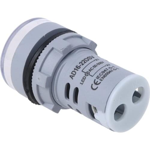 AC 60-500V 22mm Digital Voltmeter Voltage Gauge Monitor Indicator Signal Lights