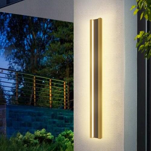 Long Strip Wall Lamps Outdoor Waterproof Minimalist Bedroom Light Engineering Villa Background Wall Garden Wall Decorative Lamp